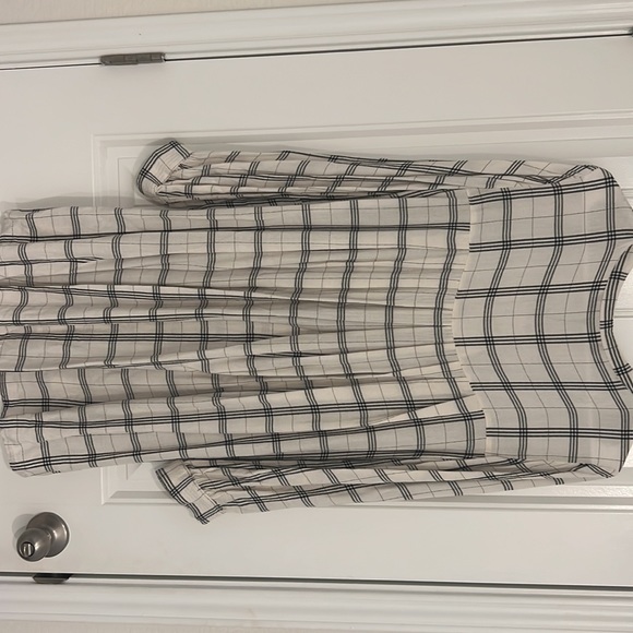 Zara Floral Embroidered Plaid Tunic Dress - Picture 5 of 5